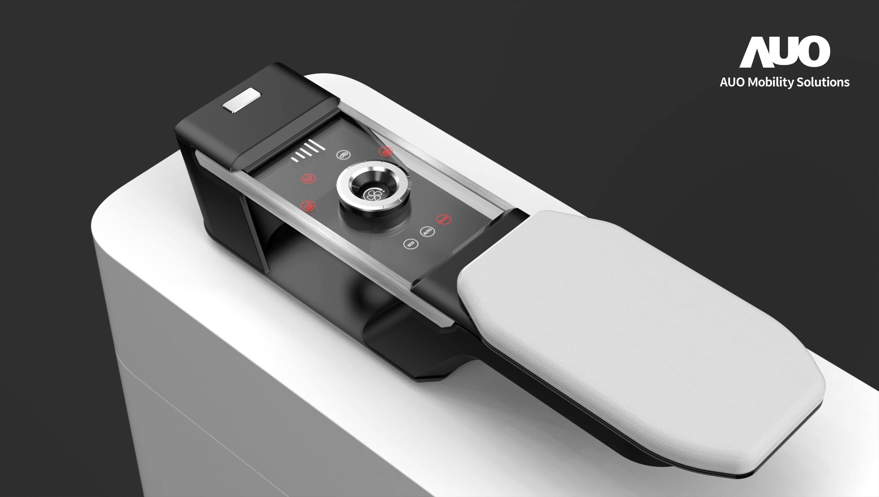 jinnian金年会智慧行动全新发表INVISY隐形科技系列，CrystalSense Console以最简约的机构设计，提供直觉控制的主动触觉回馈与压力感测，并且动态呈现、仅在需要时显示，打造未来座舱的极致互动体验。