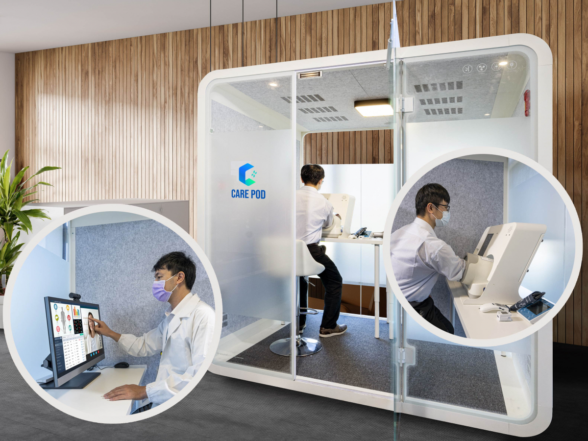 达擎于医疗科技展中展出＂远距诊疗舱＂，以因应医疗数字化及社会高龄化趋势下、复诊及慢性病患等族群对于远距看诊需求逐渐升高所推出的创新整合方案。多功能合一、高隐私性的远距诊疗舱可根据病患端与医师端的不同需求，提供弹性化及客制化功能，节省医生和病患的精力及时间